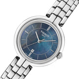 Buy Shop Tissot T Lady Flamingo Mother of Pearl Blue Dial Silver Steel Strap Watch For Women - T094.210.11.121.00 USA Online