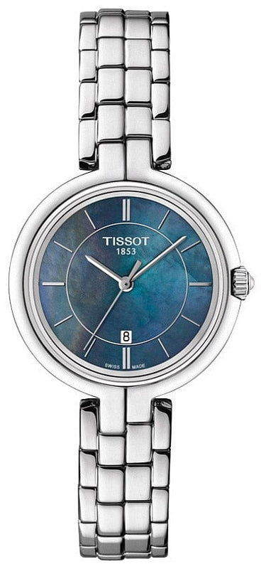 Buy Shop Tissot T Lady Flamingo Mother of Pearl Blue Dial Silver Steel Strap Watch For Women - T094.210.11.121.00 USA Online