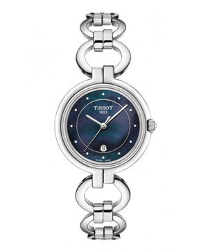 Buy Shop Tissot T Lady Flamingo Mother of Pearl Blue Dial Silver Steel Strap Watch for Women - T094.210.11.126.00 USA Online
