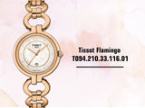 Buy Shop Tissot T Lady Flamingo Mother of Pearl Dial Rose Gold Steel Strap Watch for Women - T094.210.33.116.01 USA Online