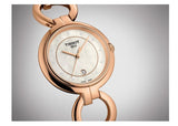 Buy Shop Tissot T Lady Flamingo Mother of Pearl Dial Rose Gold Steel Strap Watch for Women - T094.210.33.116.01 USA Online