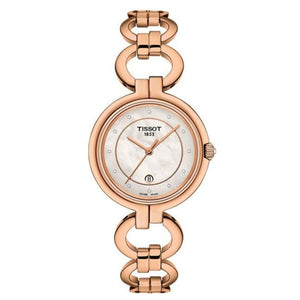 Buy Shop Tissot T Lady Flamingo Mother of Pearl Dial Rose Gold Steel Strap Watch for Women - T094.210.33.116.01 USA Online