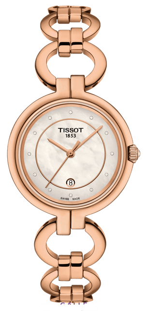 Buy Shop Tissot T Lady Flamingo Mother of Pearl Dial Rose Gold Steel Strap Watch for Women - T094.210.33.116.01 USA Online