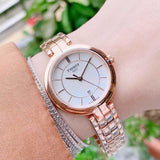 Buy Shop Tissot T Lady Flamingo Mother of Pearl Dial Rose Gold Steel Strap Watch For Women - T094.210.33.116.02 USA Online