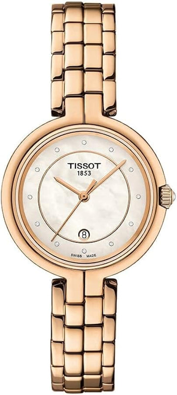Buy Shop Tissot T Lady Flamingo Mother of Pearl Dial Rose Gold Steel Strap Watch For Women - T094.210.33.116.02 USA Online