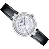Buy Shop Tissot T Lady Flamingo Mother of Pearl White Dial Black Leather Strap Watch for Women - T094.210.16.111.00 USA Online