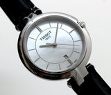 Buy Shop Tissot T Lady Flamingo Mother of Pearl White Dial Black Leather Strap Watch for Women - T094.210.16.111.00 USA Online
