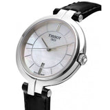 Buy Shop Tissot T Lady Flamingo Mother of Pearl White Dial Black Leather Strap Watch for Women - T094.210.16.111.00 USA Online