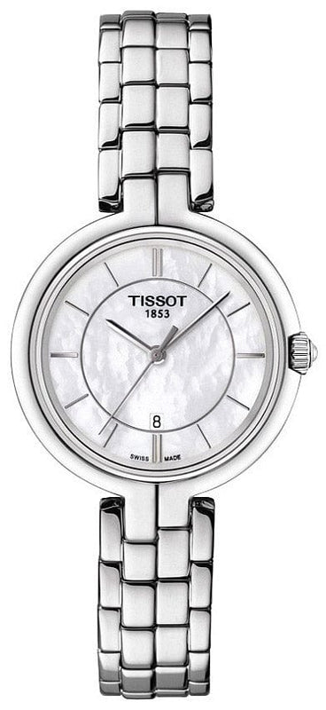 Buy Shop Tissot T Lady Flamingo Mother of Pearl White Dial Silver Steel Strap Watch For Women - T094.210.11.111.00 USA Online