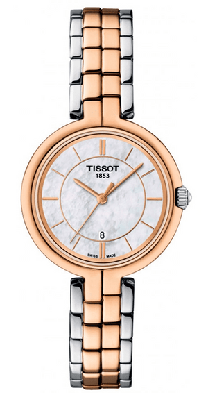 Buy Shop Tissot T Lady Flamingo Mother of Pearl White Dial Two Tone Steel Strap Watch For Women - T094.210.22.111.00 USA Online