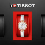 Buy Shop Tissot T Lady Flamingo Mother of Pearl White Dial White Leather Strap Watch For Women - T094.210.26.111.01 USA Online