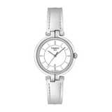 Buy Shop Tissot T Lady Flamingo White Dial White Leather Strap Watch For Women - T094.210.16.011.00 USA Online