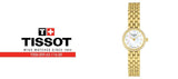 Buy Shop Tissot T-Lady Lovely Mother of Pearl Dial Gold Steel Strap Watch For Women - T058.009.63.116.00 USA Online
