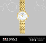 Buy Shop Tissot T-Lady Lovely Mother of Pearl Dial Gold Steel Strap Watch For Women - T058.009.63.116.00 USA Online