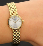 Buy Shop Tissot T Lady Lovely Silver Dial Gold Steel Strap Watch For Women - T058.009.33.031.00 USA Online
