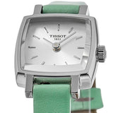 Buy Shop Tissot T Lady Lovely Square Silver Dial Light Green Leather Strap Watch for Women - T058.109.16.031.01 USA Online
