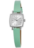 Buy Shop Tissot T Lady Lovely Square Silver Dial Light Green Leather Strap Watch for Women - T058.109.16.031.01 USA Online