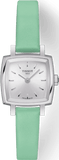 Buy Shop Tissot T Lady Lovely Square Silver Dial Light Green Leather Strap Watch for Women - T058.109.16.031.01 USA Online