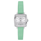 Buy Shop Tissot T Lady Lovely Square Silver Dial Light Green Leather Strap Watch for Women - T058.109.16.031.01 USA Online