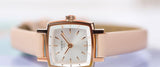 Buy Shop Tissot T Lady Lovely Square White Dial Pink Leather Strap Watch For Women - T058.109.36.031.00 USA Online