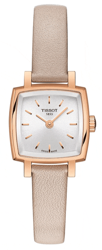 Buy Shop Tissot T Lady Lovely Square White Dial Pink Leather Strap Watch For Women - T058.109.36.031.00 USA Online