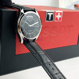 Buy Shop Tissot T One Automatic Black Dial Black Leather Strap Watch For Men - T038.430.16.057.00 USA Online