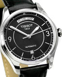 Buy Shop Tissot T One Automatic Black Dial Black Leather Strap Watch For Men - T038.430.16.057.00 USA Online
