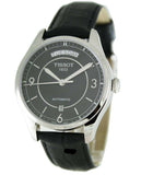 Buy Shop Tissot T One Automatic Black Dial Black Leather Strap Watch For Men - T038.430.16.057.00 USA Online