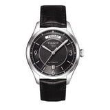Buy Shop Tissot T One Automatic Black Dial Black Leather Strap Watch For Men - T038.430.16.057.00 USA Online
