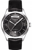 Buy Shop Tissot T One Automatic Black Dial Black Leather Strap Watch For Men - T038.430.16.057.00 USA Online