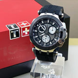 Buy Shop Tissot T Race Chronograph Anthracite Black Dial Black Silicone Strap Watch For Men - T115.417.27.061.00 USA Online
