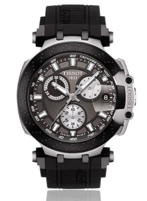 Buy Shop Tissot T Race Chronograph Anthracite Black Dial Black Silicone Strap Watch For Men - T115.417.27.061.00 USA Online