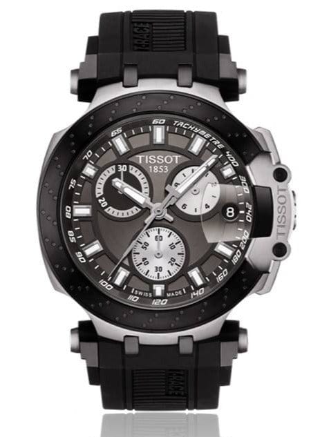 Buy Shop Tissot T Race Chronograph Anthracite Black Dial Black Silicone Strap Watch For Men - T115.417.27.061.00 USA Online