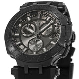 Buy Shop Tissot T Race Chronograph Anthracite Black Dial Black Silicone Strap Watch For Men - T115.417.37.061.03 USA Online