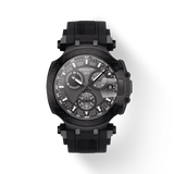 Buy Shop Tissot T Race Chronograph Anthracite Black Dial Black Silicone Strap Watch For Men - T115.417.37.061.03 USA Online