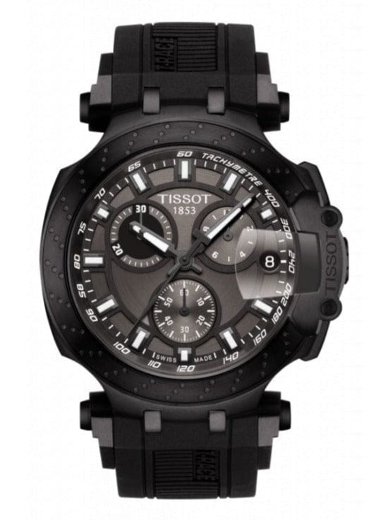 Buy Shop Tissot T Race Chronograph Anthracite Black Dial Black Silicone Strap Watch For Men - T115.417.37.061.03 USA Online