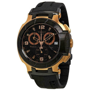 Buy Shop Tissot T Race Chronograph Automatic Black Dial Black Rubber Strap Watch for Men - T048.417.27.057.06 USA Online