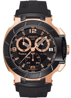 Buy Shop Tissot T Race Chronograph Automatic Black Dial Black Rubber Strap Watch for Men - T048.417.27.057.06 USA Online
