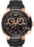 Buy Shop Tissot T Race Chronograph Automatic Black Dial Black Rubber Strap Watch for Men - T048.417.27.057.06 USA Online
