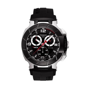 Buy Shop Tissot T Race Chronograph Black Dial Black Rubber Strap Watch for Men - T048.417.27.057.00 USA Online
