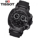 Buy Shop Tissot T Race Chronograph Black Dial Black Rubber Strap Watch for Men - T048.417.37.057.00 USA Online