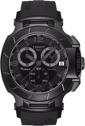 Buy Shop Tissot T Race Chronograph Black Dial Black Rubber Strap Watch for Men - T048.417.37.057.00 USA Online