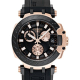 Buy Shop Tissot T Race Chronograph Black Dial Black Silicone Strap Watch For Men - T115.417.37.051.00 USA Online
