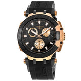 Buy Shop Tissot T Race Chronograph Black Dial Black Silicone Strap Watch For Men - T115.417.37.051.00 USA Online