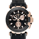 Buy Shop Tissot T Race Chronograph Black Dial Black Silicone Strap Watch For Men - T115.417.37.051.00 USA Online