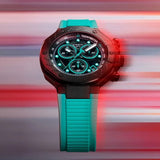 Buy Shop Tissot T Race Chronograph Black Dial Green Rubber Strap Watch for Men - T141.417.37.051.01 USA Online