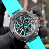 Buy Shop Tissot T Race Chronograph Black Dial Green Rubber Strap Watch for Men - T141.417.37.051.01 USA Online