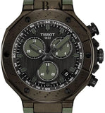 Buy Shop Tissot T Race Chronograph Black Dial Green Rubber Strap Watch for Men - T141.417.37.061.02 USA Online