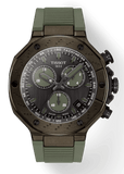 Buy Shop Tissot T Race Chronograph Black Dial Green Rubber Strap Watch for Men - T141.417.37.061.02 USA Online