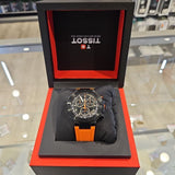 Buy Shop Tissot T Race Chronograph Black Dial Orange Rubber Strap Watch for Men - T141.417.37.051.02 USA Online